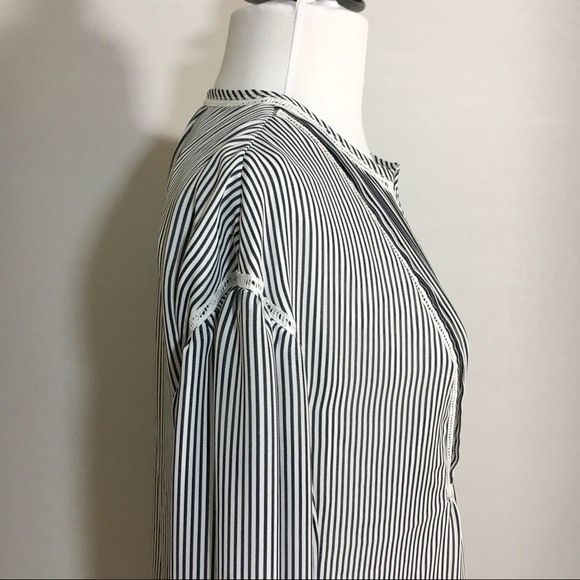 BANANA REPUBLIC Stripped V Neck Dress Size S - Picture 5 of 8